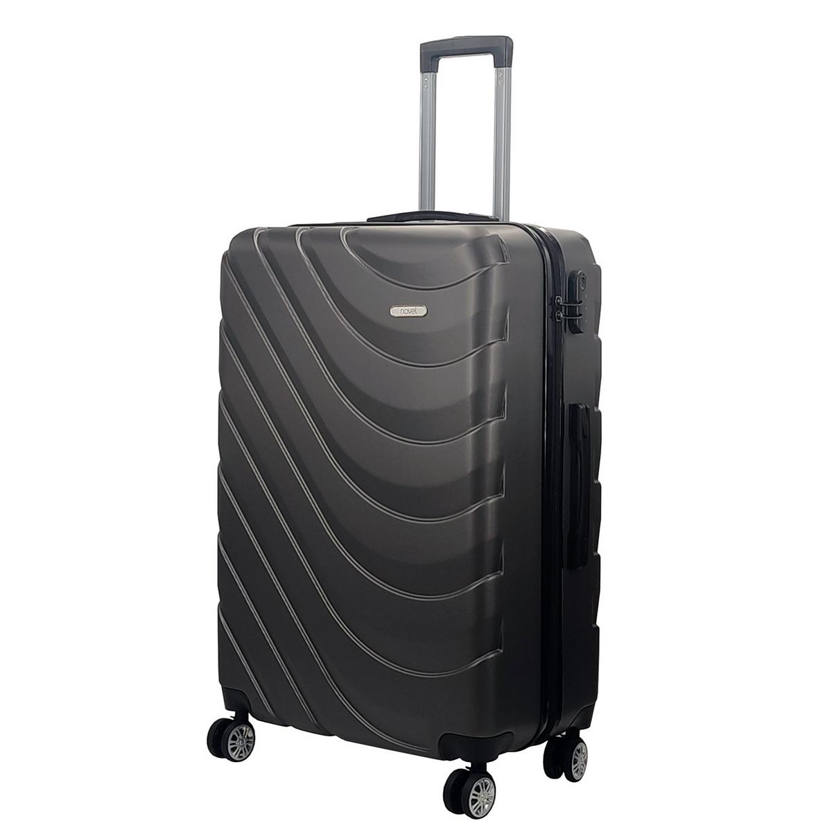 ZESTAW WALIZEK PODRÓŻNYCH LTS-D06.84.3 - ciemnoszary, Konventionell, tworzywo sztuczne/metal - Novel