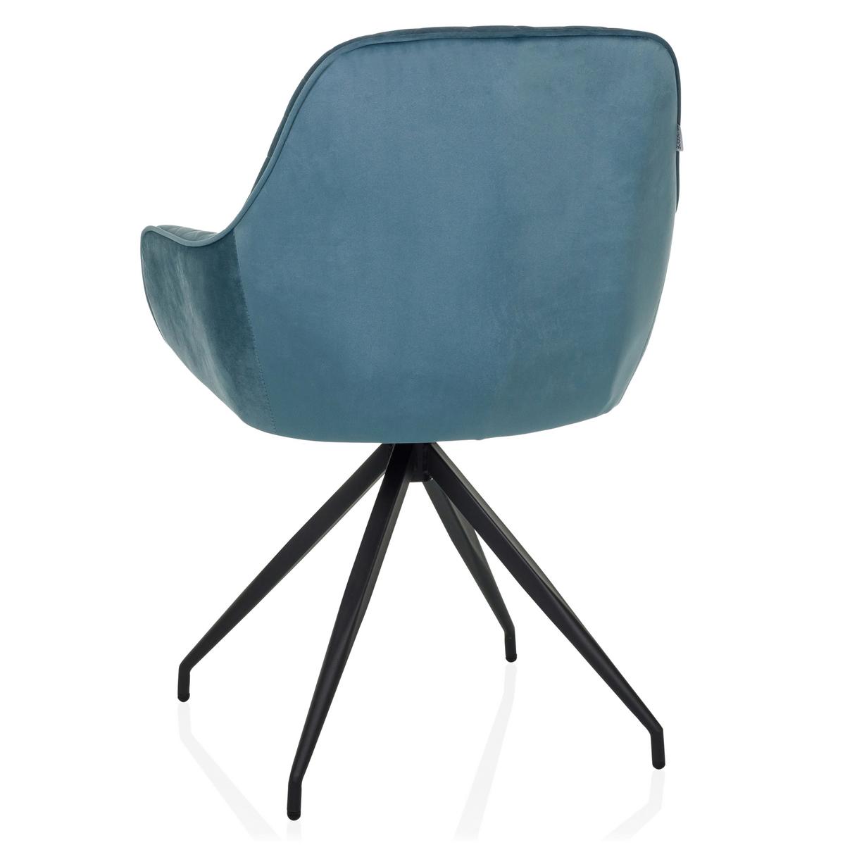 Naslanjač Elverum, Modrosiva - črna/modrosiva, Moderno, kovina/tekstil (58/87/57cm) - MID.YOU