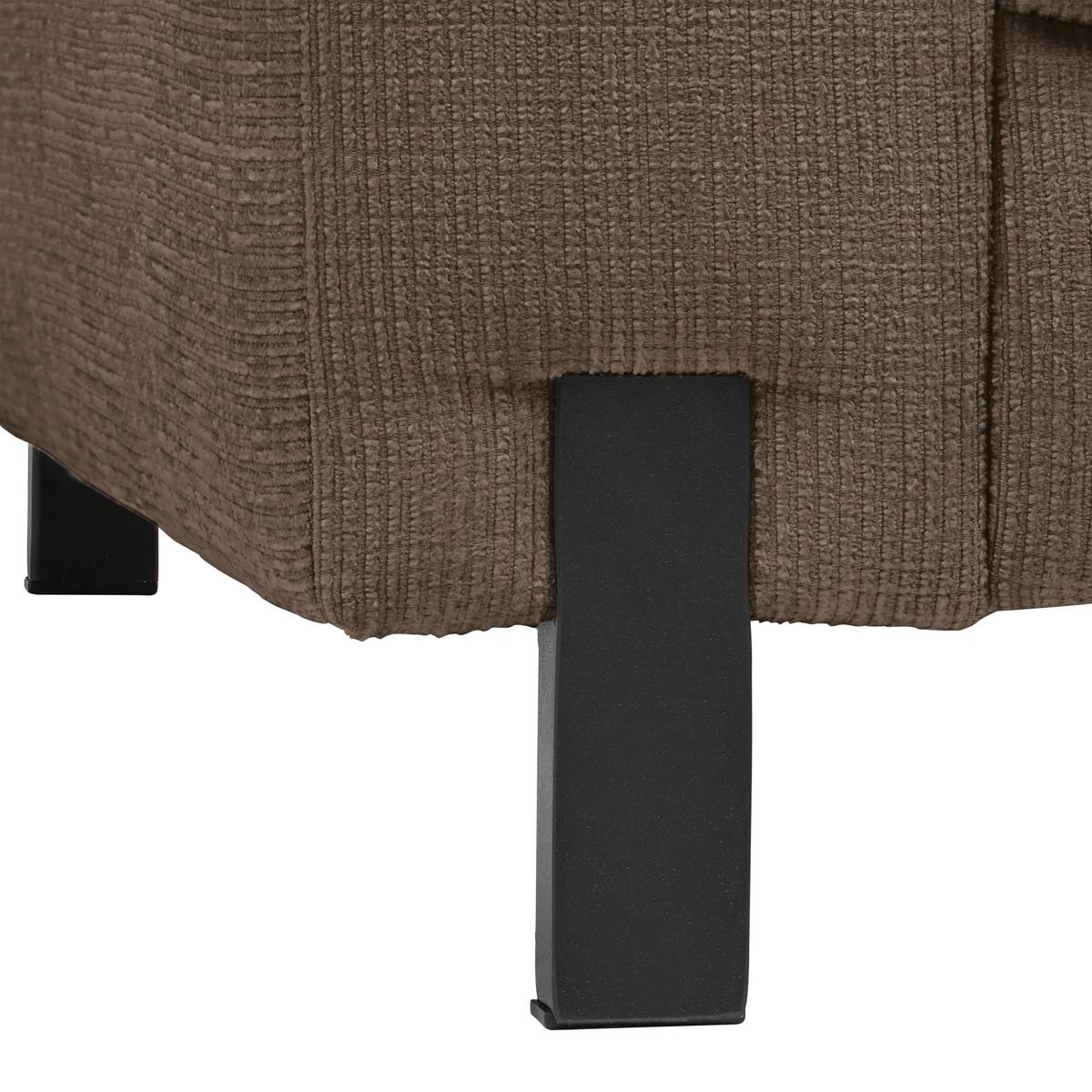2-Sitzer-Sofa Piega Taupe - Taupe/Schwarz, MODERN, Textil/Metall (189/66-87/96cm) - Mömax