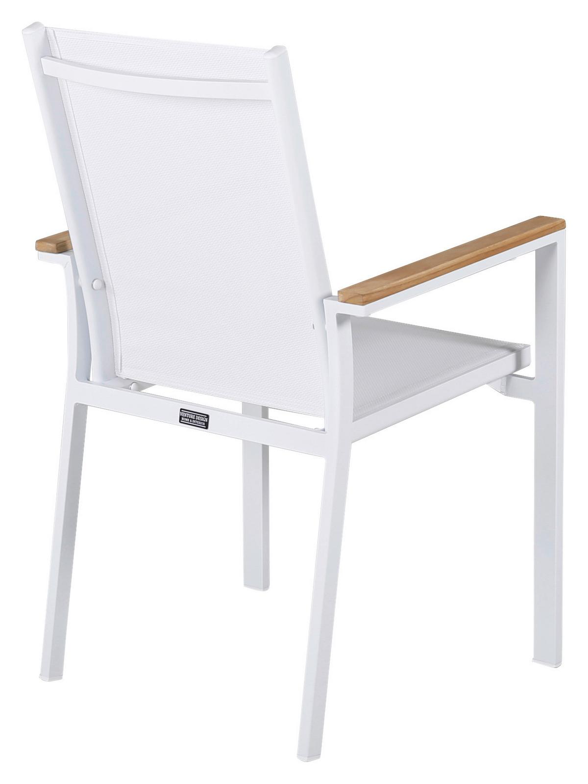 Gartenstuhl-Set 2er-Set Texas ca. 56x90x60 cm Weiß - Weiß, KONVENTIONELL, Metall (56/90/60cm) - Gardenson