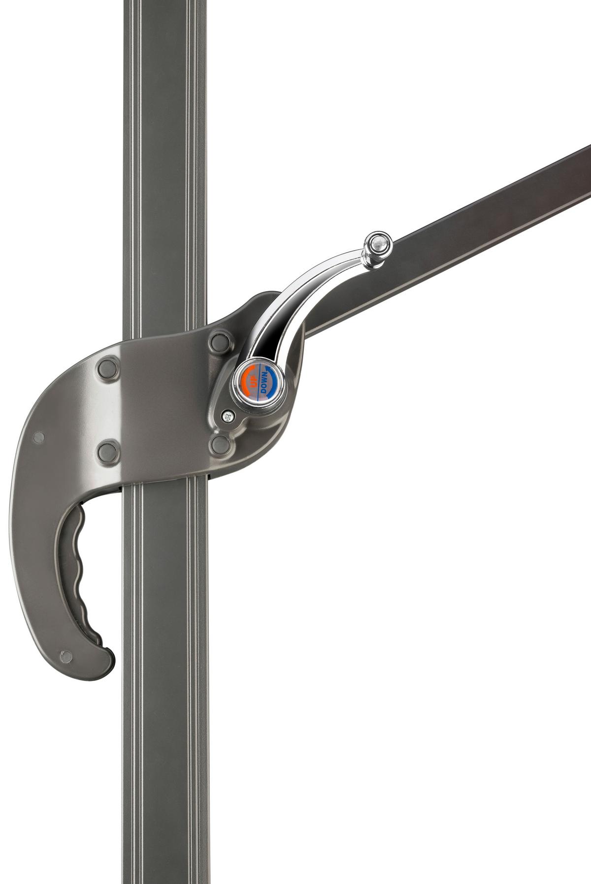 Ampelschirm Rhodos ca. 352x244 x300 cm Anthrazit - Anthrazit, Basics, Textil/Metall (352/244/300cm) - Schneider