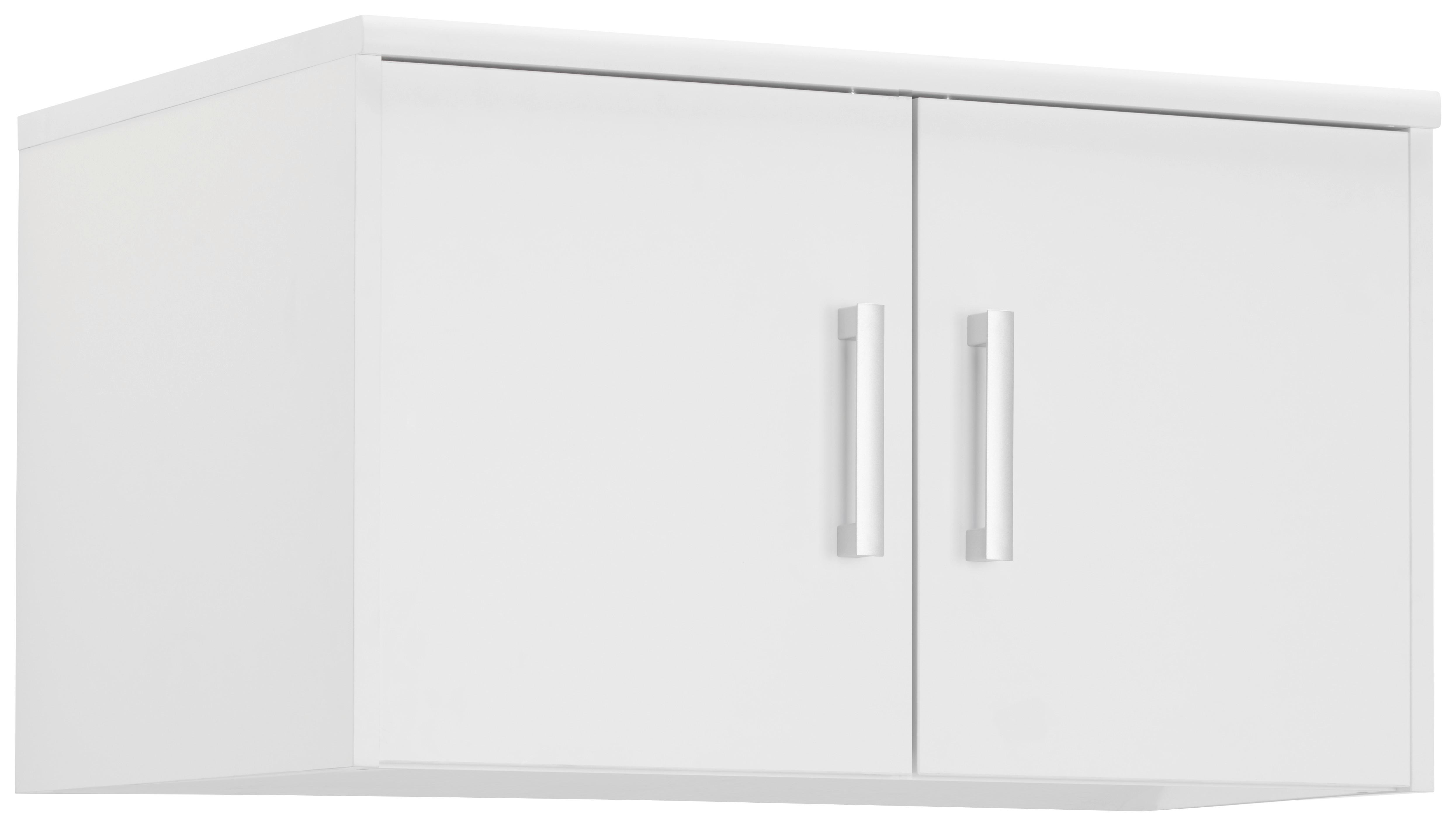 NADSTAWKA NA SZAFĘ EASY - kolor srebrny/biały, Basics, materiał drewnopochodny/tworzywo sztuczne (72/43/54cm) - Xora