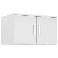 NADSTAWKA NA SZAFĘ EASY - kolor srebrny/biały, Basics, materiał drewnopochodny/tworzywo sztuczne (72/43/54cm) - Xora