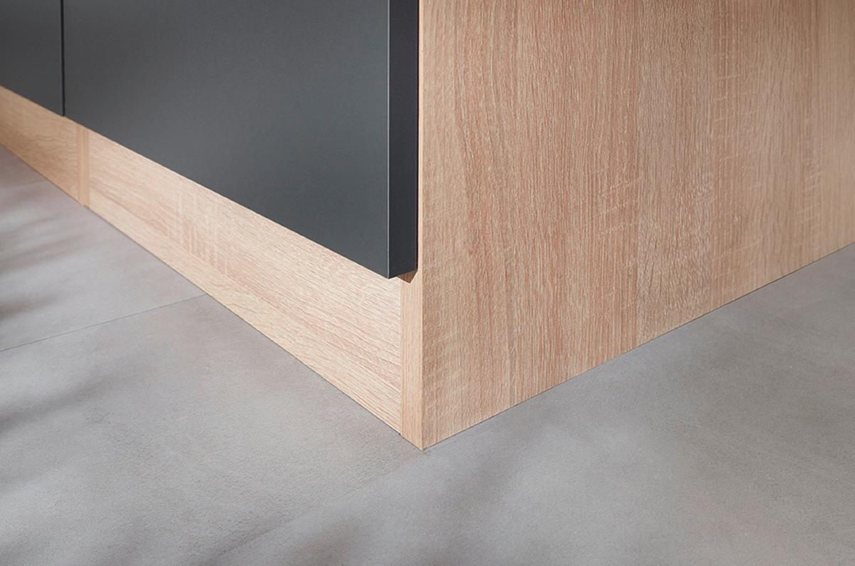 Bife Omara Merle, 100cm - srebrne barve/siva, Basics, kovina/steklo (100/200/60cm) - Respekta