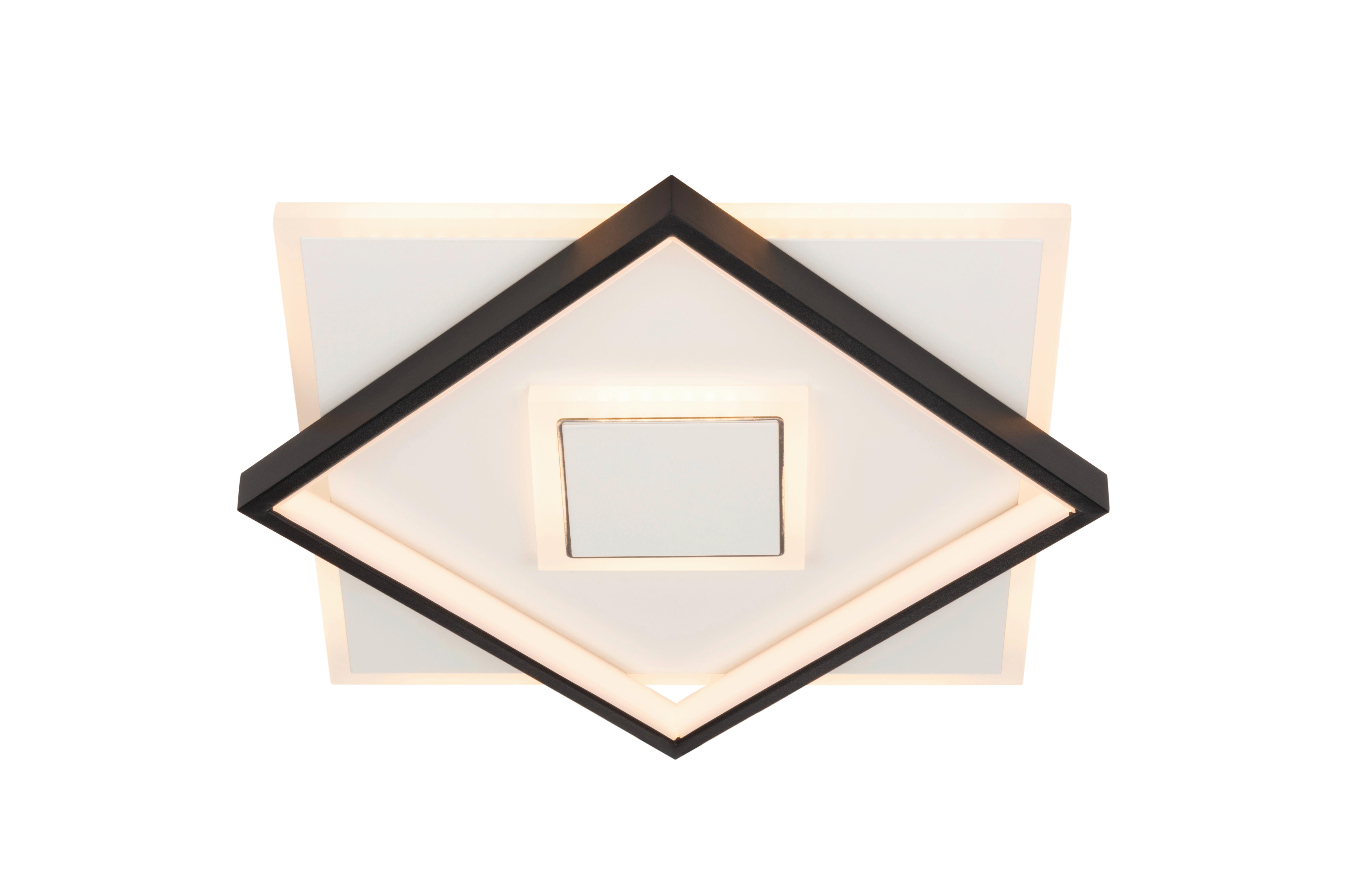 LAMPA SUFITOWA LED RICHMOND *SBN* - czarny/biały, Lifestyle, tworzywo sztuczne/metal (35/35/6cm) - Novel