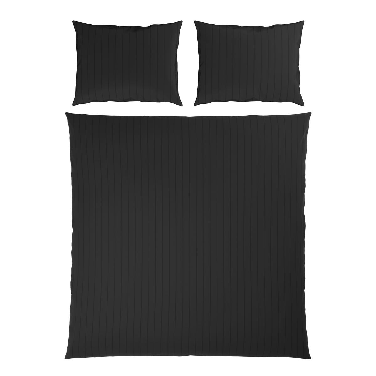 Ágyneműhuzat-garnitúra Kétszemélyes Dobby Streif Xxl - fekete, textil (200/220cm) - Mömax