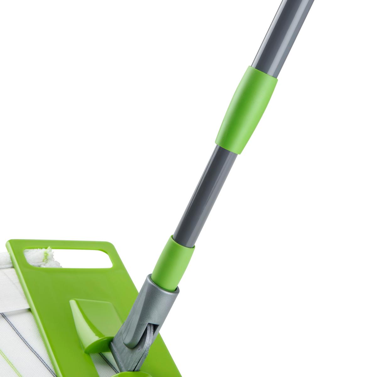 Felmosó Mop Struppi - szürke/zöld, Konventionell, műanyag/textil (40/16/155cm) - Modern Living