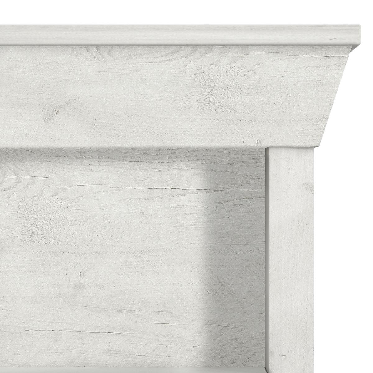 Zidna Polica Kashmir - bela, Konvencionalno, pločasti materijal (122,8/33,8/24,5cm) - Premium Living