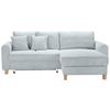 Wohnlandschaft Lille Grau - Hellbraun/Grau, MODERN, Holz/Textil (232/110/156cm) - Mömax
