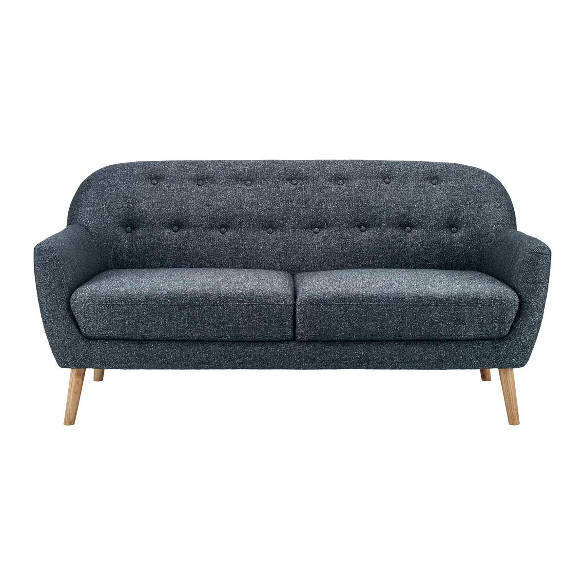 Sofa Lory Dunkelgrau Webstoff - Dunkelgrau/Naturfarben, MODERN, Holz/Textil (170/78/86cm) - Bessagi Home