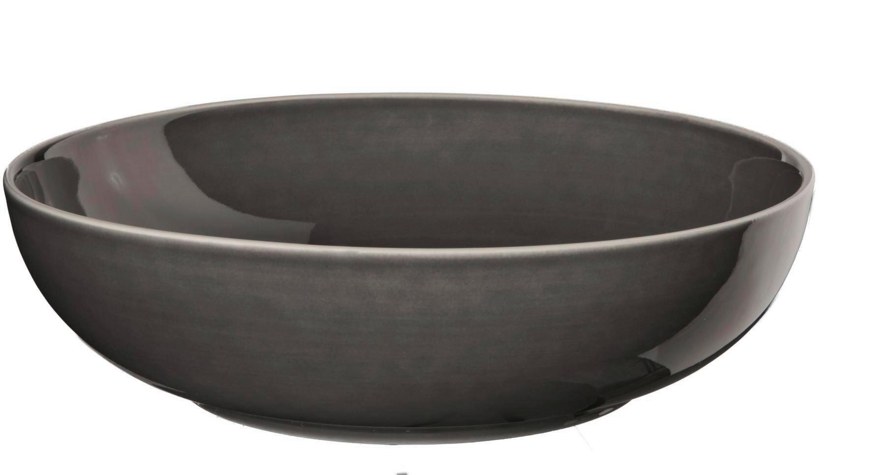 TALERZ DO MAKARONU 27231500 - ciemnoszary, Konventionell, ceramika (21/5,5cm) - ASA