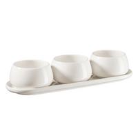 SNACKSCHALENSET 934165 SNACKSCHALEN-SET TAYA - Weiss, Basics, Keramik - Mäser