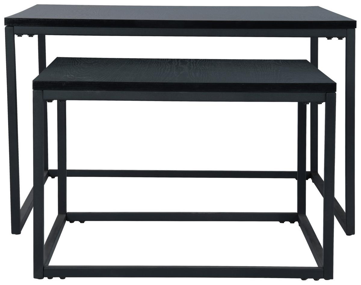 STOLIK KAWOWY CARRARA - czarny, Design, materiał drewnopochodny/metal (80/60/50/40/80/60cm) - MID.YOU