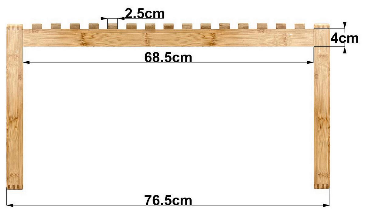 Sitzbank Dexter Naturfarben - Naturfarben, Natur, Naturmaterialien (76,5/38.3/38cm) - Mömax