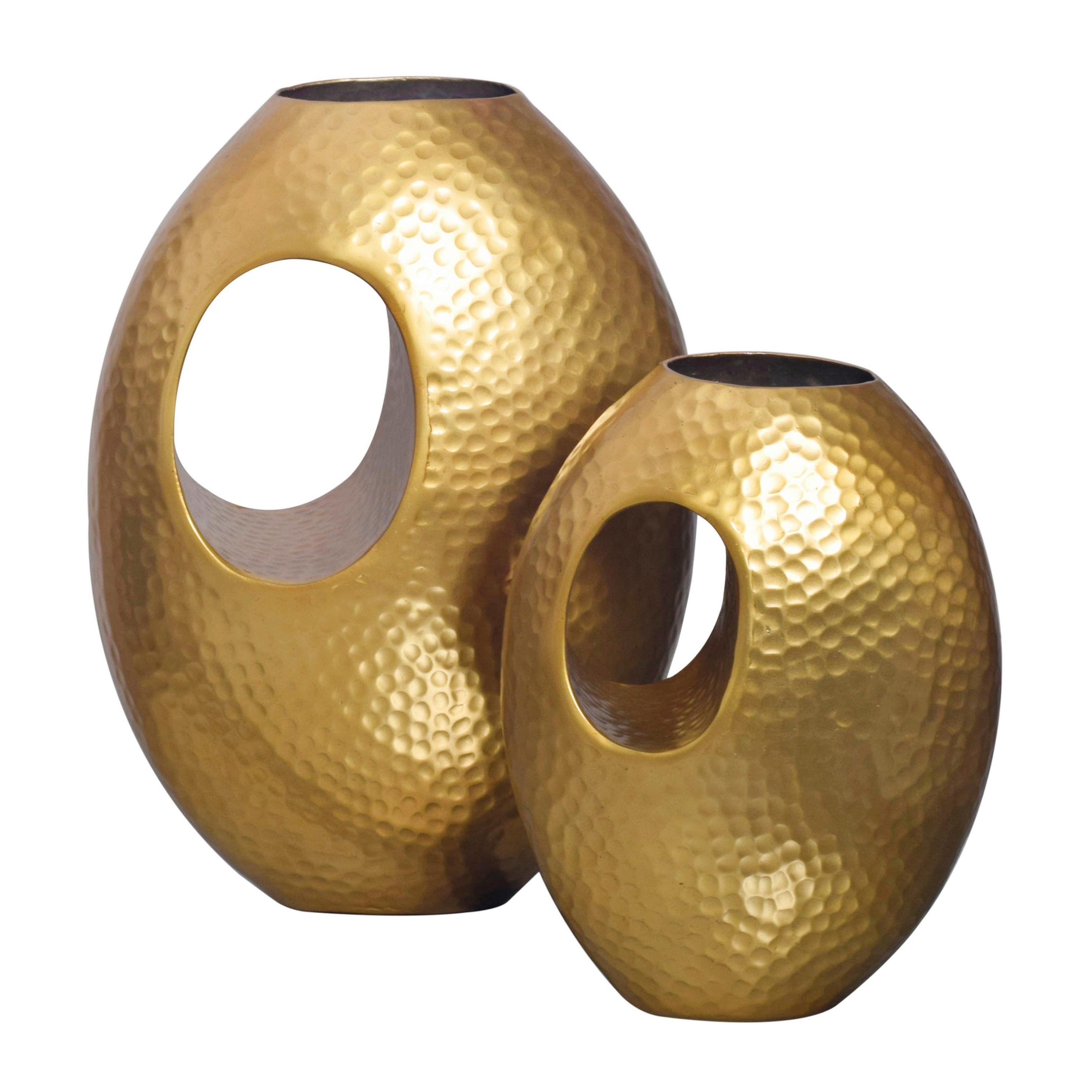 VASE WL7.188 - Goldfarben, Design, Metall (29/39/16,5cm) - Livetastic