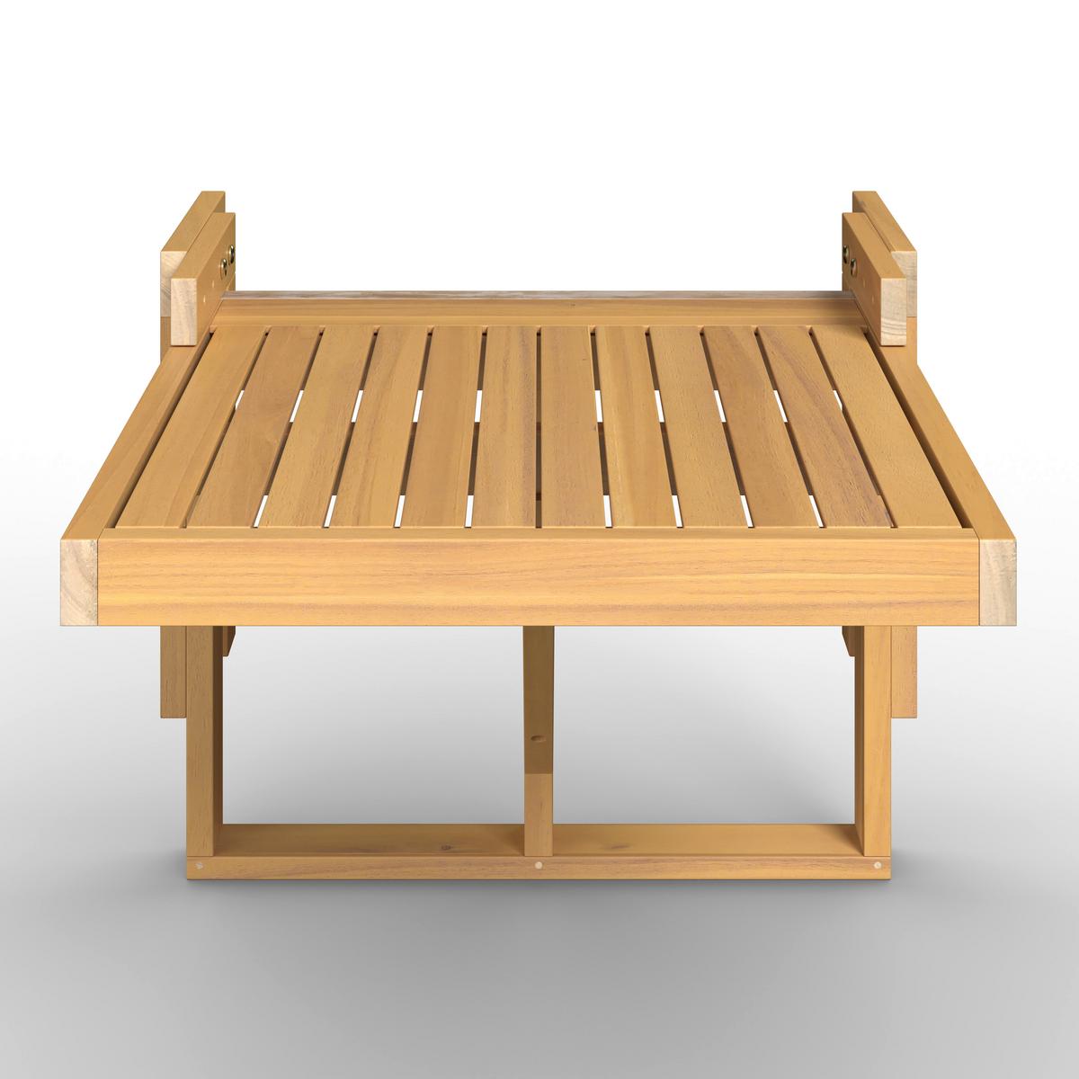 Balkontisch Heleno Akazie ca. 50x38x60cm - Akaziefarben, MODERN, Holz (50/38/60cm) - Bessagi Garden