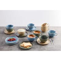 Frühstücksservice Louisa Blau, 12-teilig - Blau, MODERN, Keramik - Mömax