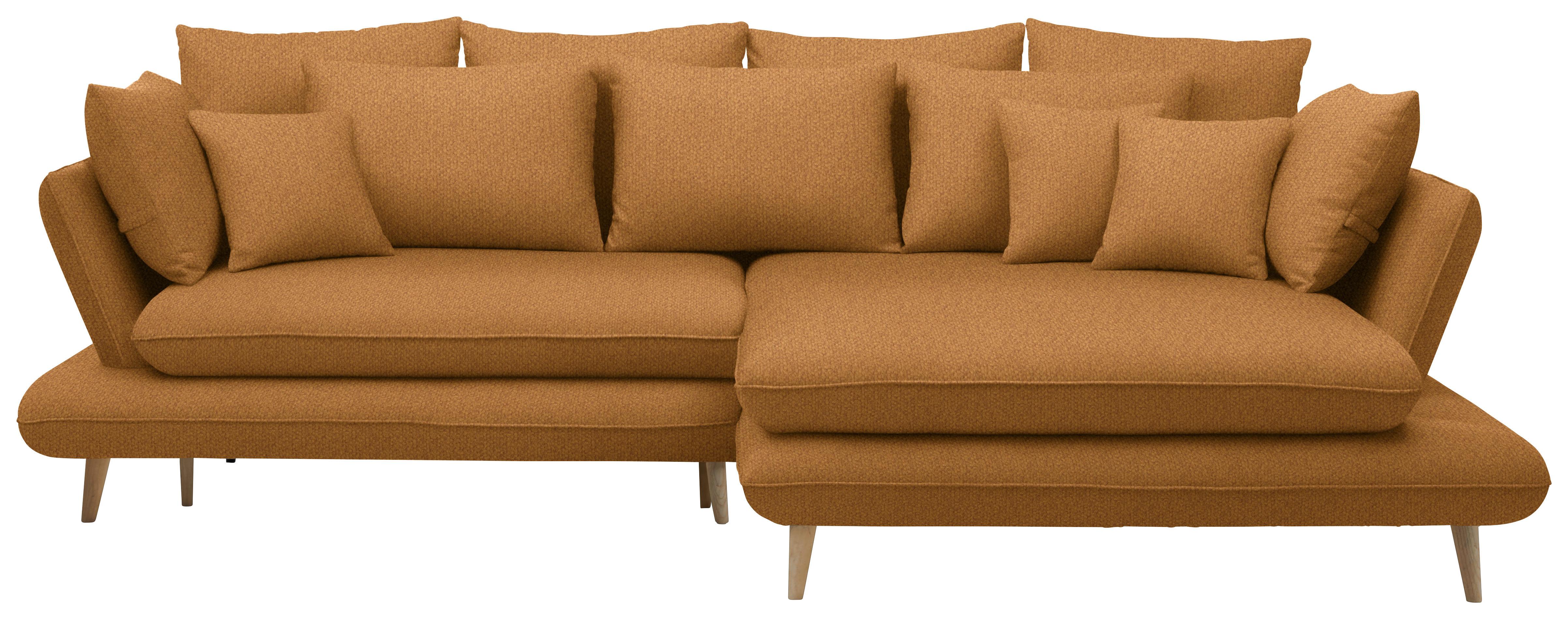Ecksofa Monte Senfgelb - Senfgelb/Naturfarben, ROMANTIK / LANDHAUS, Holz/Textil (283/181cm) - Based