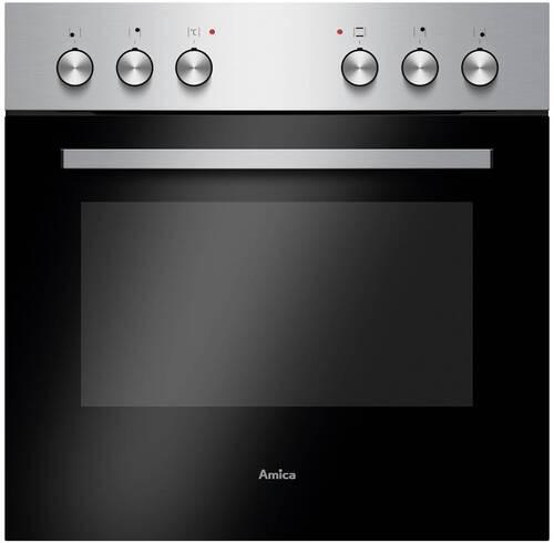 Einbauherd EH923640E - Edelstahlfarben/Schwarz, Metall (59,5/59,5/57,5cm) - Amica