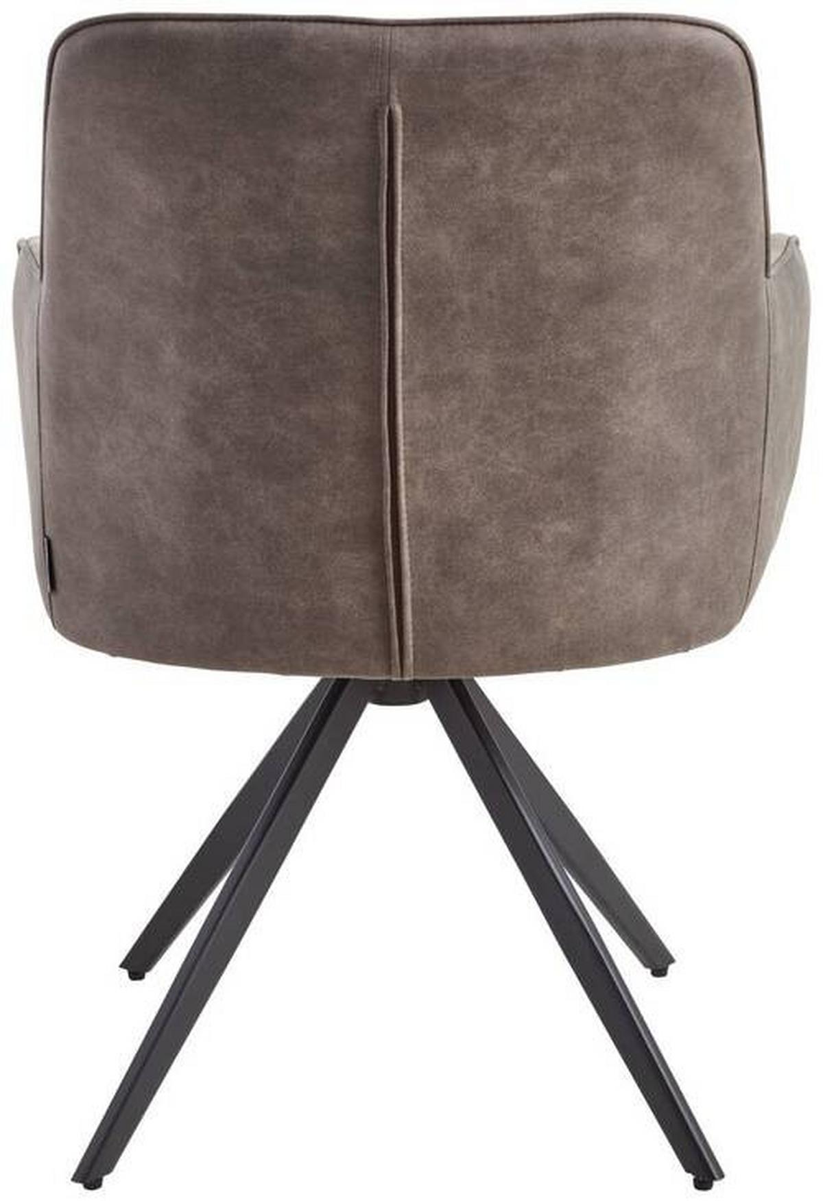 KRZESŁO Z PODŁOKIETNIKAMI ZWEI - czarny/brązowy, Modern, metal/drewno (62/83/62cm) - Livetastic