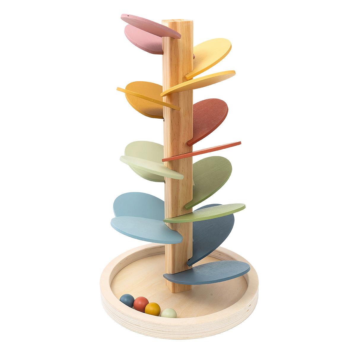 TOR KULKOWY KLANGBAUM - kolor naturalny/różnokolorowy, Basics, materiał drewnopochodny/drewno (22/22/37cm) - My Baby Lou