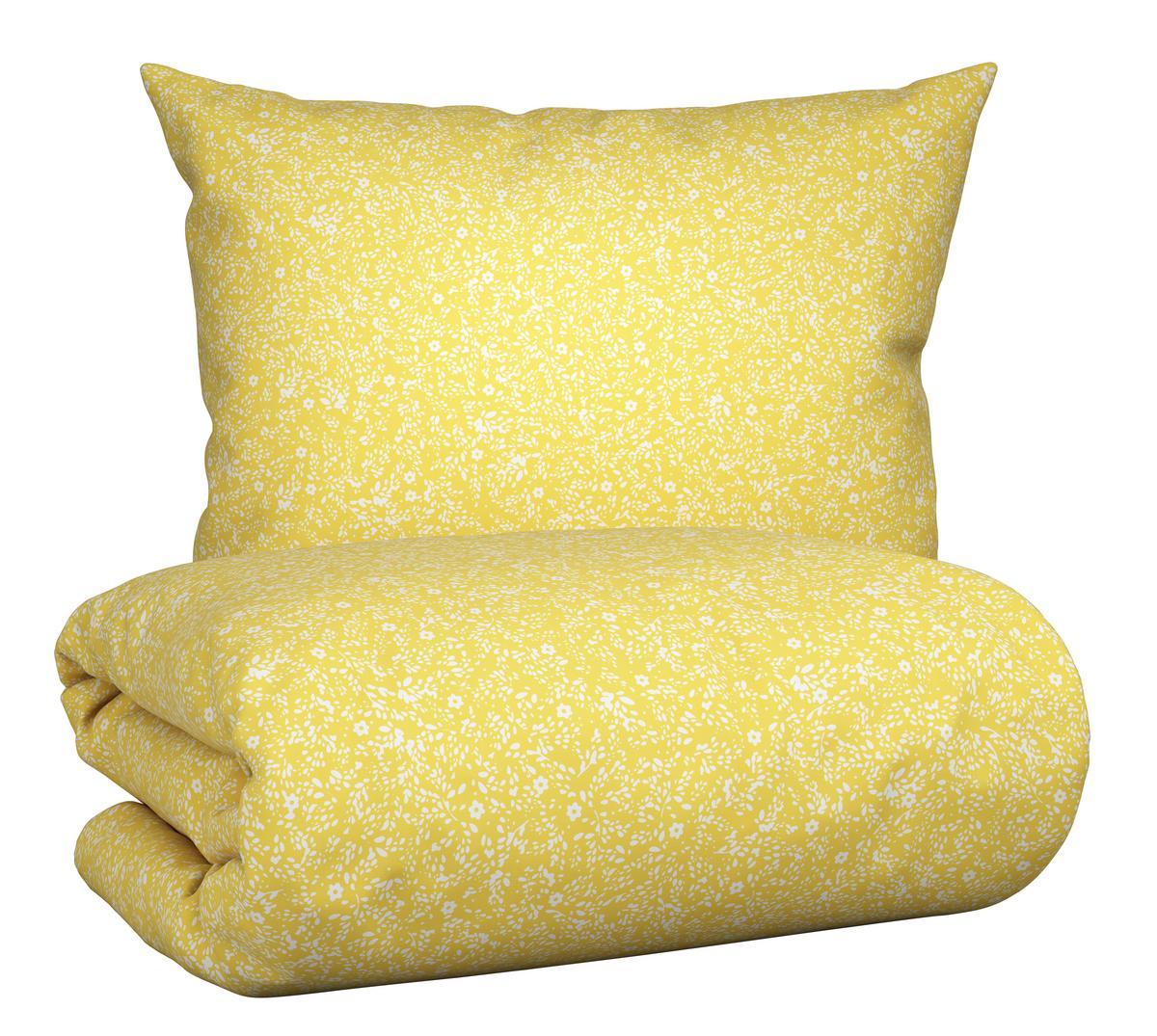 BETTWÄSCHESET BARN FLOWER - Weiss/Gelb, Konventionell, Textil (160/210cm) - Modern Living