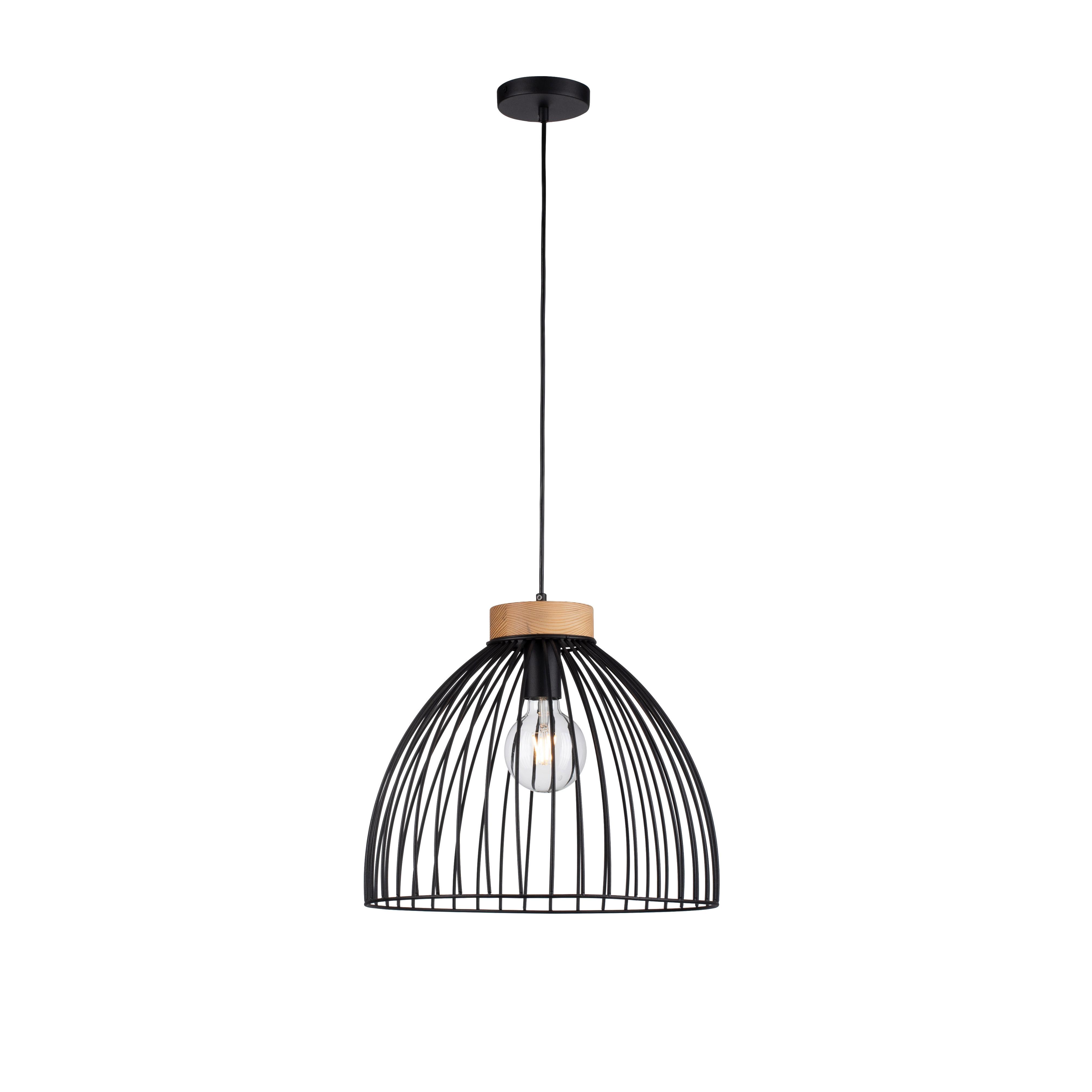 Viseča Svetilka Lami - črna, Moderno, kovina/umetna masa (40/40/120cm)