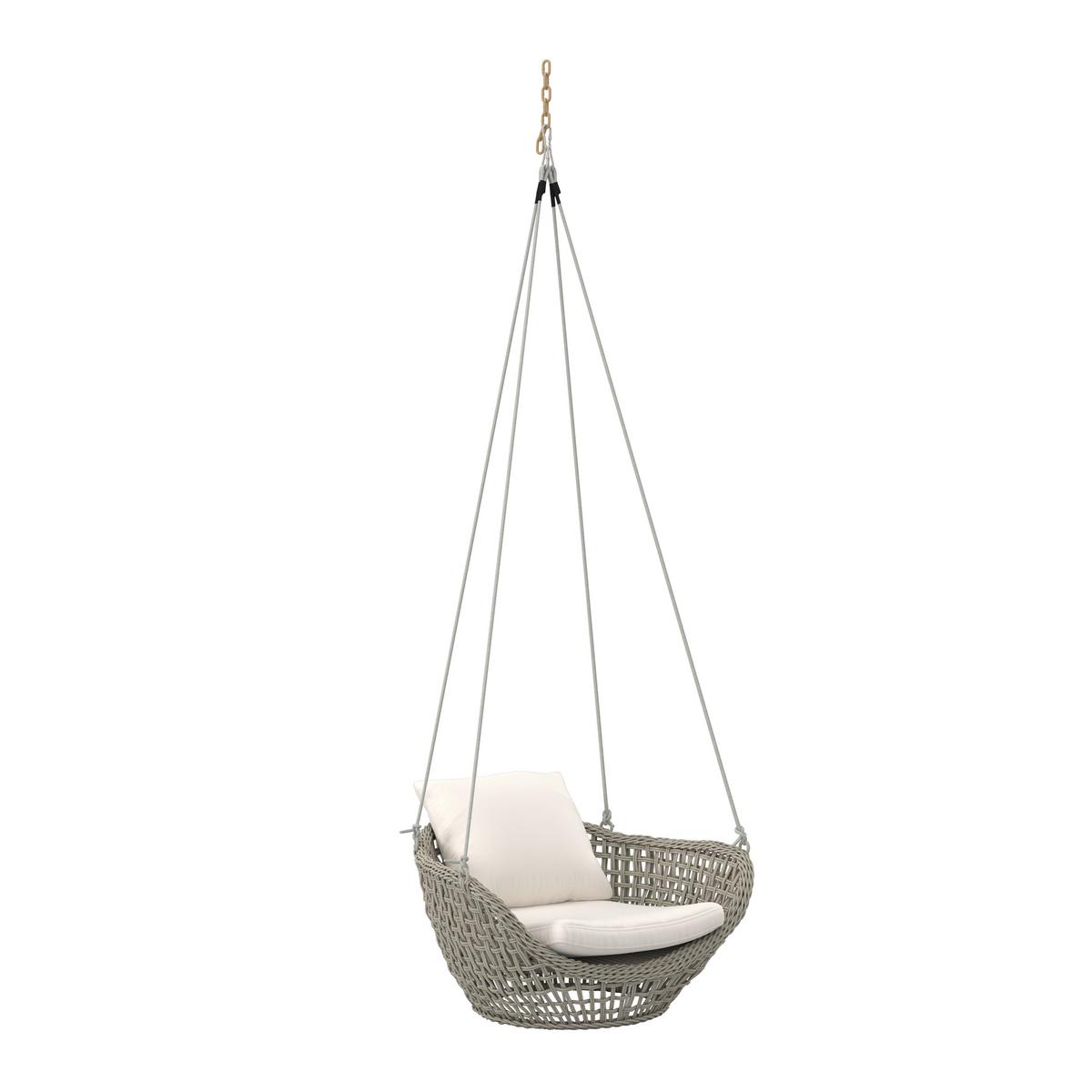 Viseči Stol Elodie, Krem - krem barve, Moderno, kovina/umetna masa (83/73/48cm) - Bessagi Garden