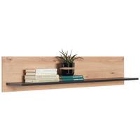 Stenska Polica Nature, Barva Hrasta, Črna - barve hrasta, Konvencionalno, leseni material (120/25/21,6cm)