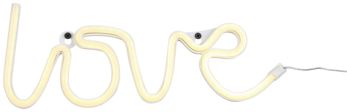Led Dekorativna Svjetiljka Liebes - bijela, Konvencionalno, plastika (35/12,7/1,7cm) - Mömax