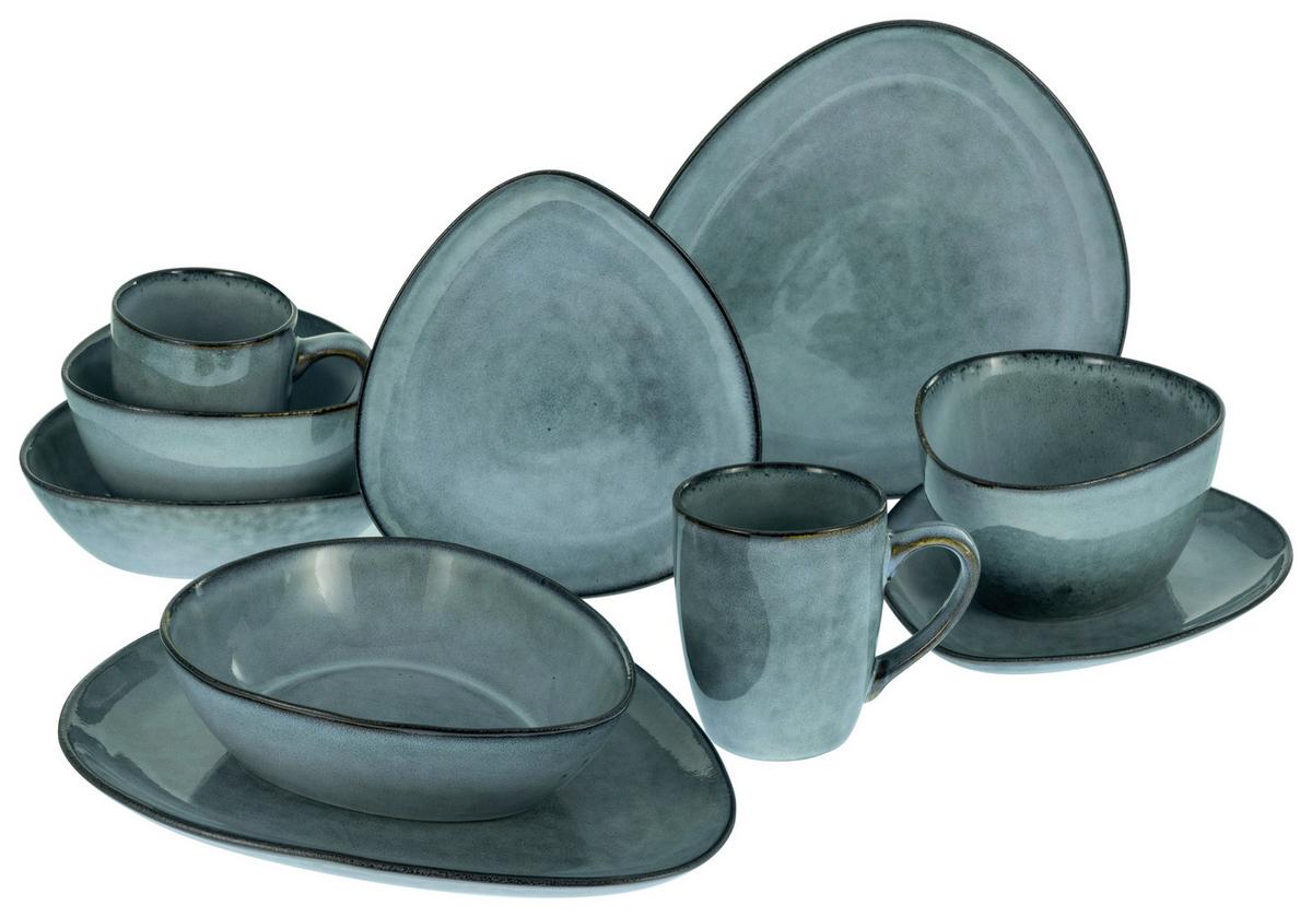 Kombiservice Cloudy in Grau, 10-teilig - Grau, Trend, Keramik (34/29,5/36cm) - Creatable