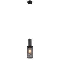 Hängeleuchte Jedd in Schwarz max. 60 Watt - Schwarz, Kunststoff/Metall (10/120cm) - Globo
