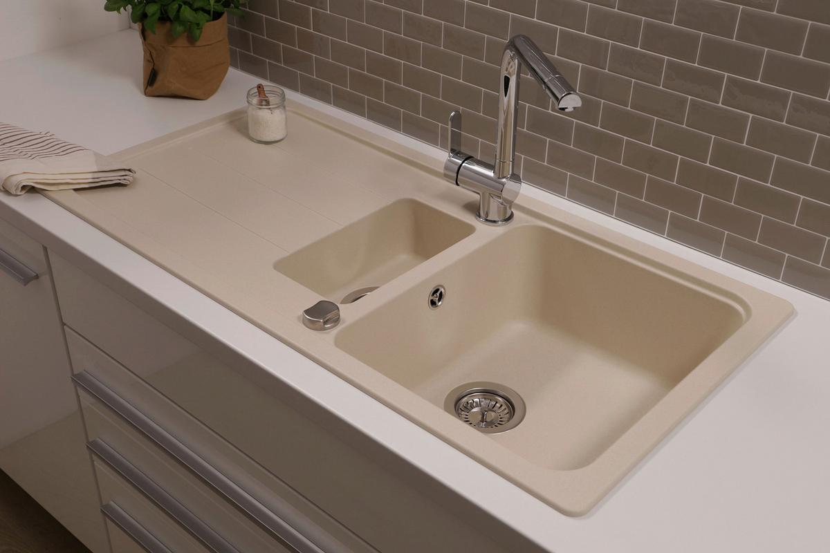 Pomivalno Korito Austin, 100x50cm - krem barve, Design, kamen (100/20/50cm) - Respekta