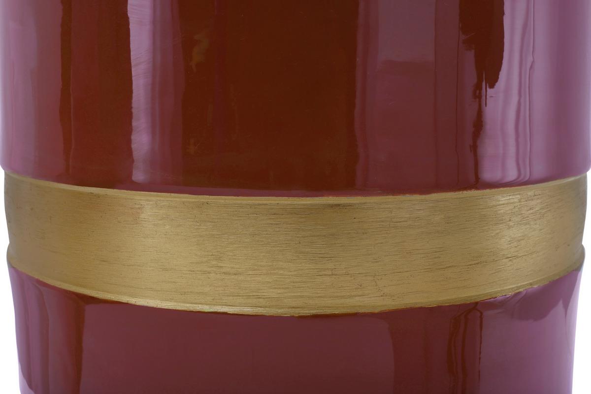 BEISTELLTISCH ART DECO 475 PFLAUME - Pflaume/Goldfarben, Design, Metall (36/47cm) - Kayoom