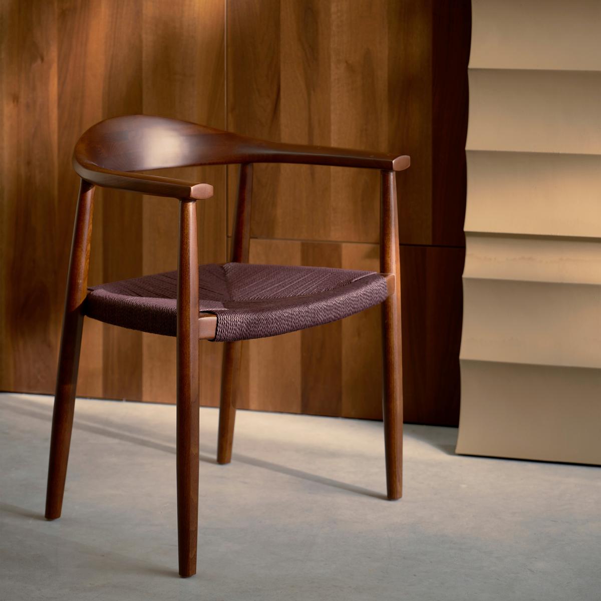 Armlehnstuhl-Set Embrace Dunkelbraun B: 64cm - Dunkelbraun, MODERN, Holz (64/76/53cm) - Livetastic