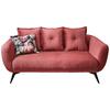 2,5-Sitzer-Sofa Baggio Koralle Velours - Koralle/Multicolor, MODERN, Holz/Textil (196/94/103cm) - Livetastic