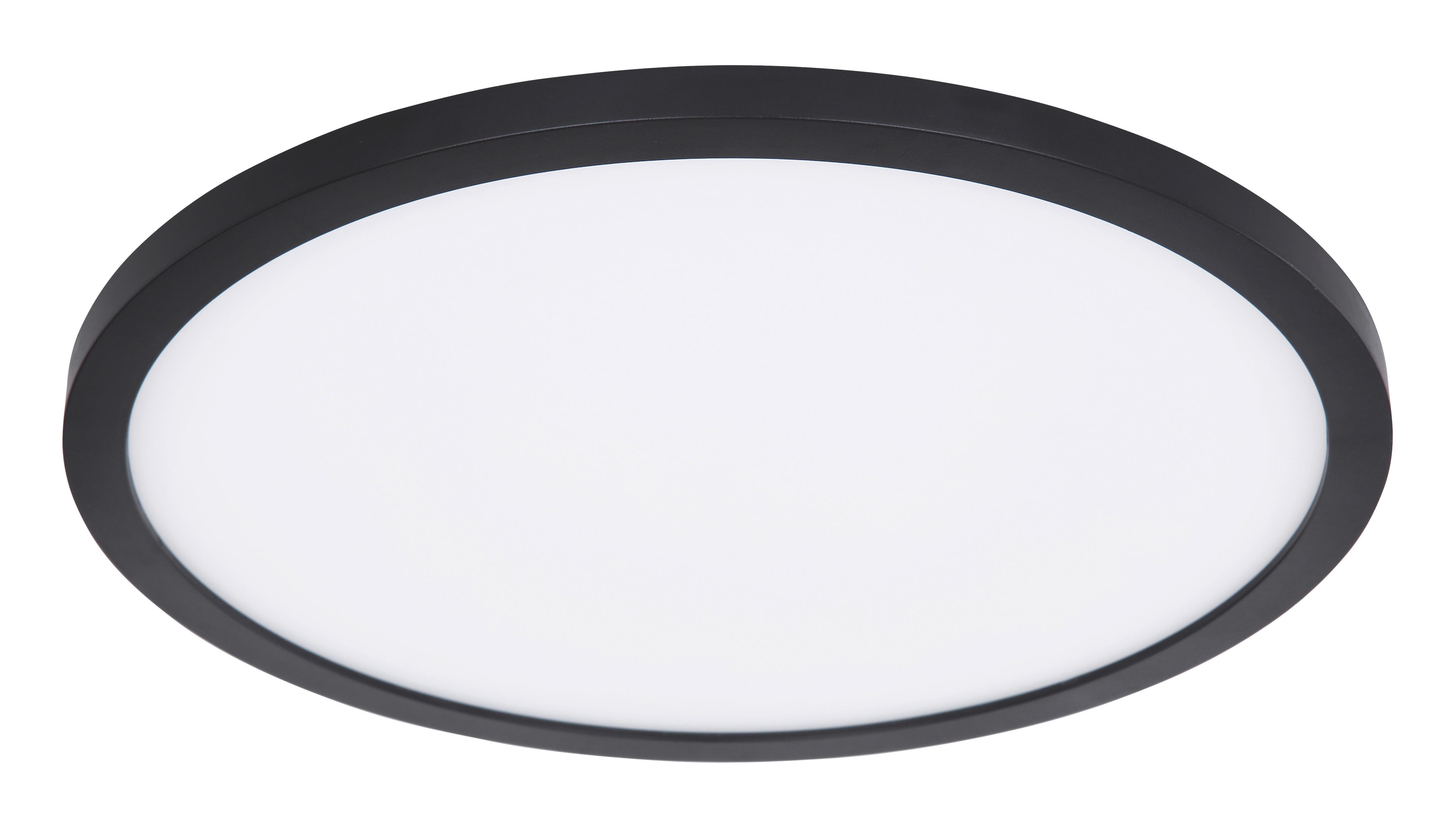 LED-Deckenleuchte Sapana max. 24 Watt - Opal/Schwarz, Basics, Kunststoff (42/2,5cm) - Globo