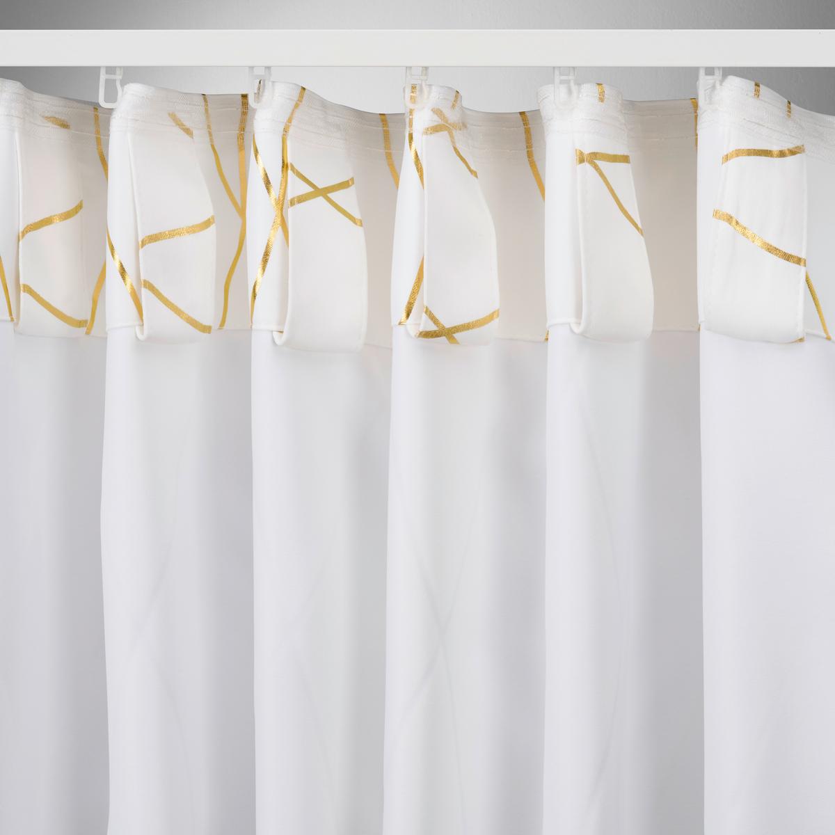 Verdunkelungsvorhang Glamour ca. 140x245cm - Goldfarben/Weiß, LIFESTYLE, Textil (140/245cm) - Modern Living