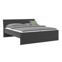 Bett Unit 180 Anthrazit ca. 180x200cm - Anthrazit, KONVENTIONELL, Holzwerkstoff (180/200cm) - Based