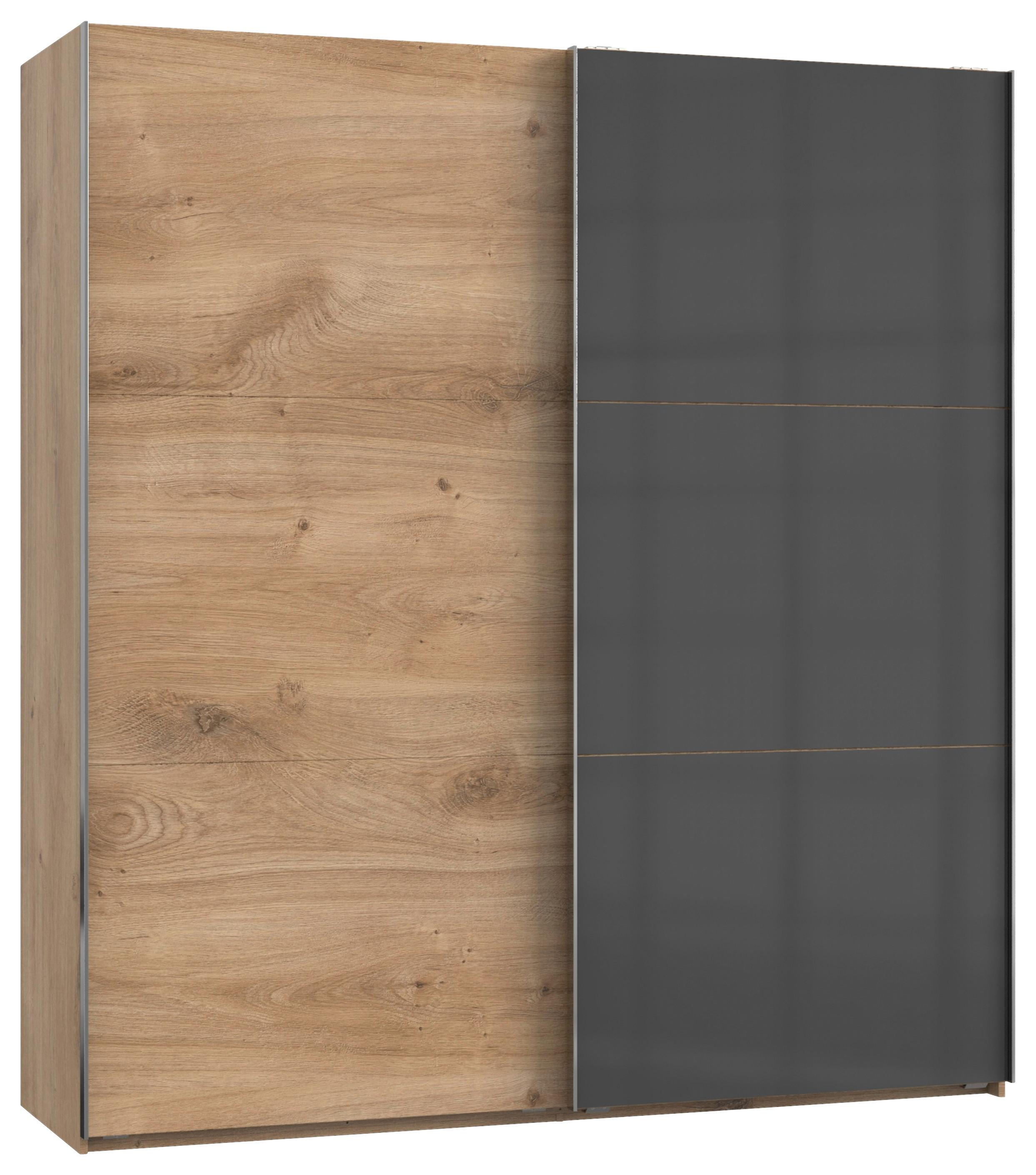 Ormar S Kliznim Vratima Level 36c - siva/boje hrasta, Moderno, drvni materijal (200/216/65cm) - Modern Living