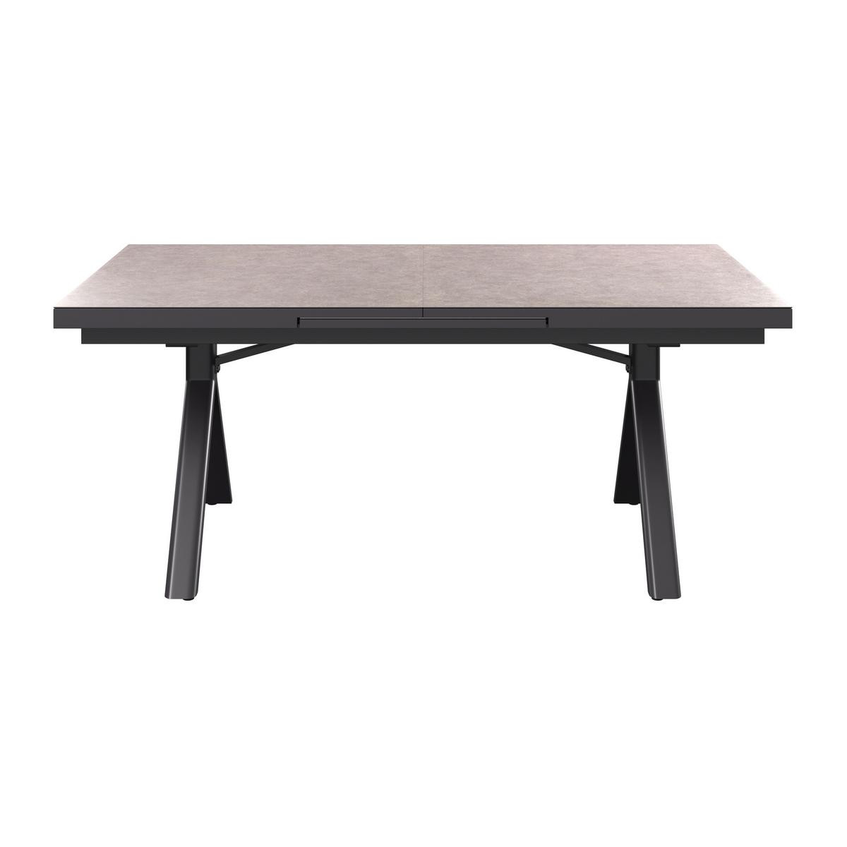 Gartentisch Dublin Dunkelgrau - Dunkelgrau, Basics, Glas/Metall (240/100/76cm)