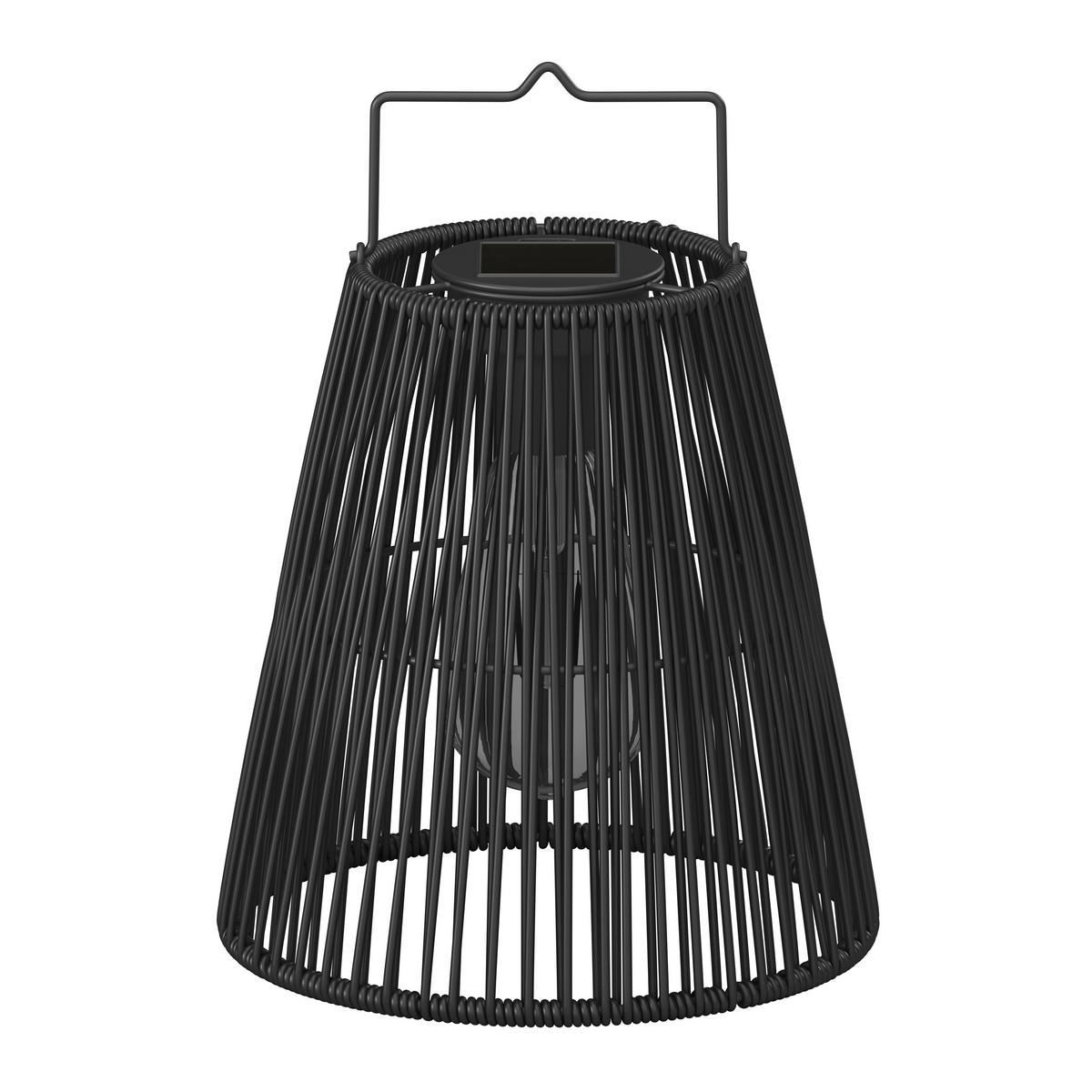 Solarleuchte Glow Schwarz Metall/Kunststoff - Schwarz, MODERN, Kunststoff/Metall (20,5/26/20,5cm) - Bessagi Garden