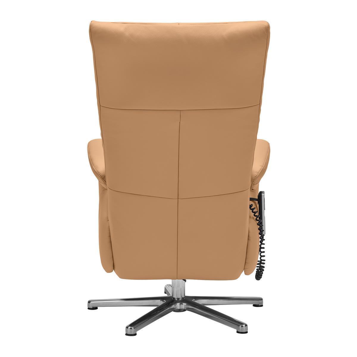 Relaxsessel Sitting 2 Fango - Chromfarben/Fango, MODERN, Leder (70/111/80cm) - Premium Living