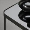 SIDOBORD NOBILE -TREND- - svart, Modern, metall/glas (37/42/37cm) - Premium Living