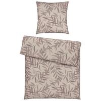 Bettwäsche Stitched Leaves Beige/Mauve ca. 135x200cm - Beige/Mauve, Textil (135/200cm) - Modern Living