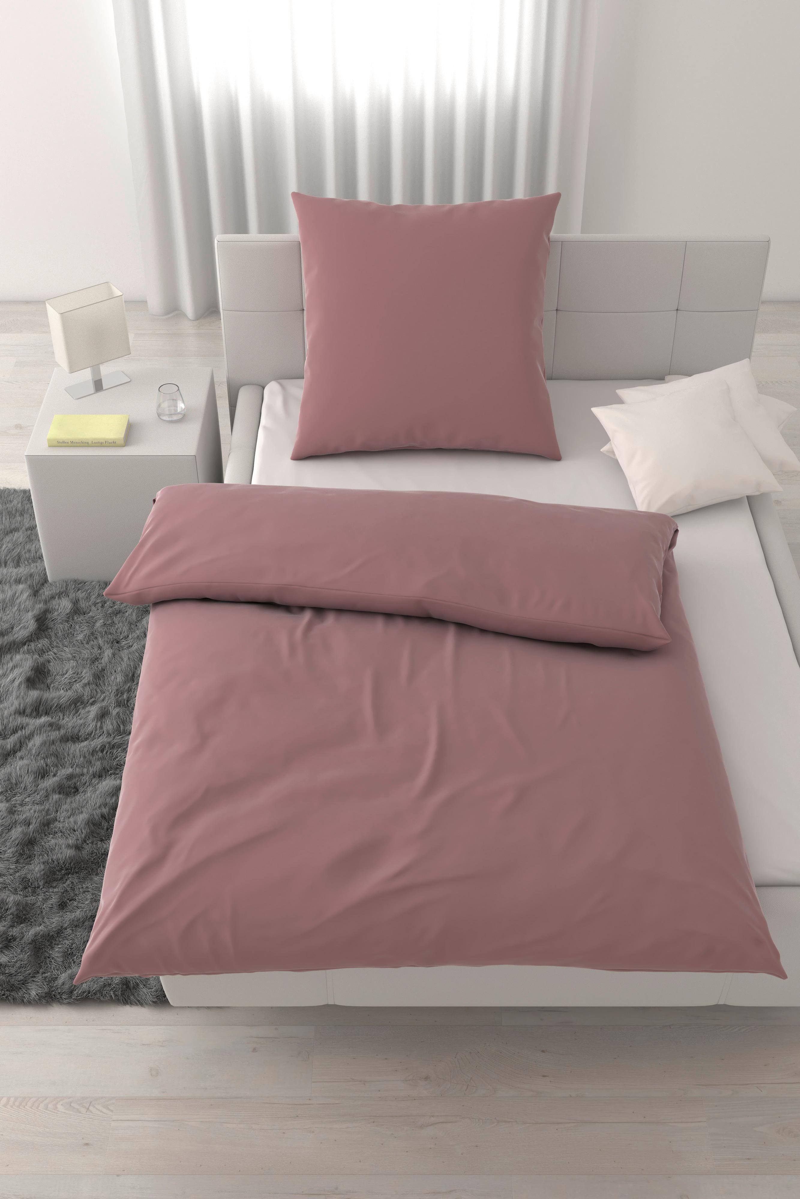 Bettwäsche Xenia Mauve ca. 135x200cm - Mauve, MODERN, Textil (135/200cm) - Premium Living
