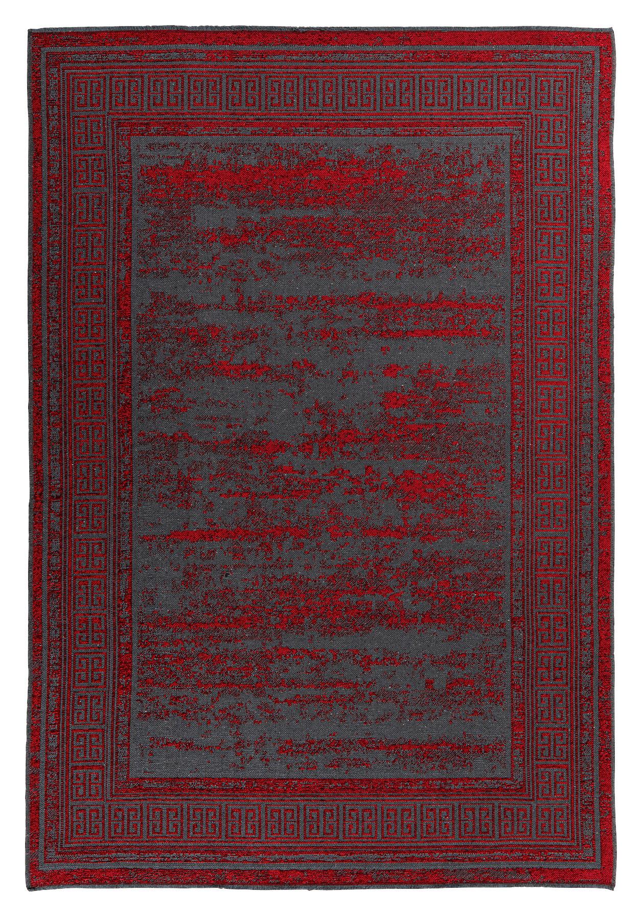 Flachwebeteppich Kalevi 300 - Rot, Konventionell, Textil (120/170cm) - Kayoom