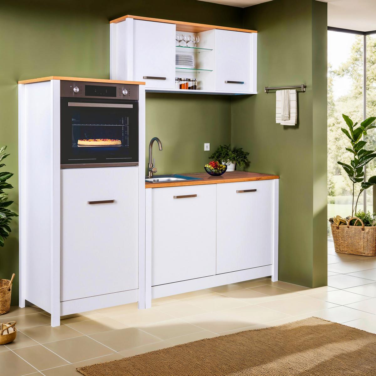 Felsőszekrény Sicilia - Artisan tölgy/ezüstszínű, Romantik / Landhaus, faalapú anyag/fém (130,3/57,5/33cm) - Mömax