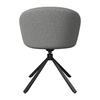 STOL MED ARMSTÖD AMINA - grå/svart, Modern, metall/textil (64/81/63cm) - Bessagi Home