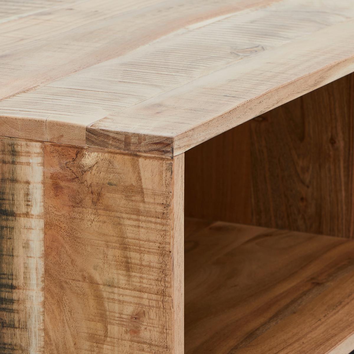 KOMODA NISKA LOWBOARD BASEL - kolor akacjowy/czarny, Modern, metal/drewno (175/60/45cm) - Livetastic